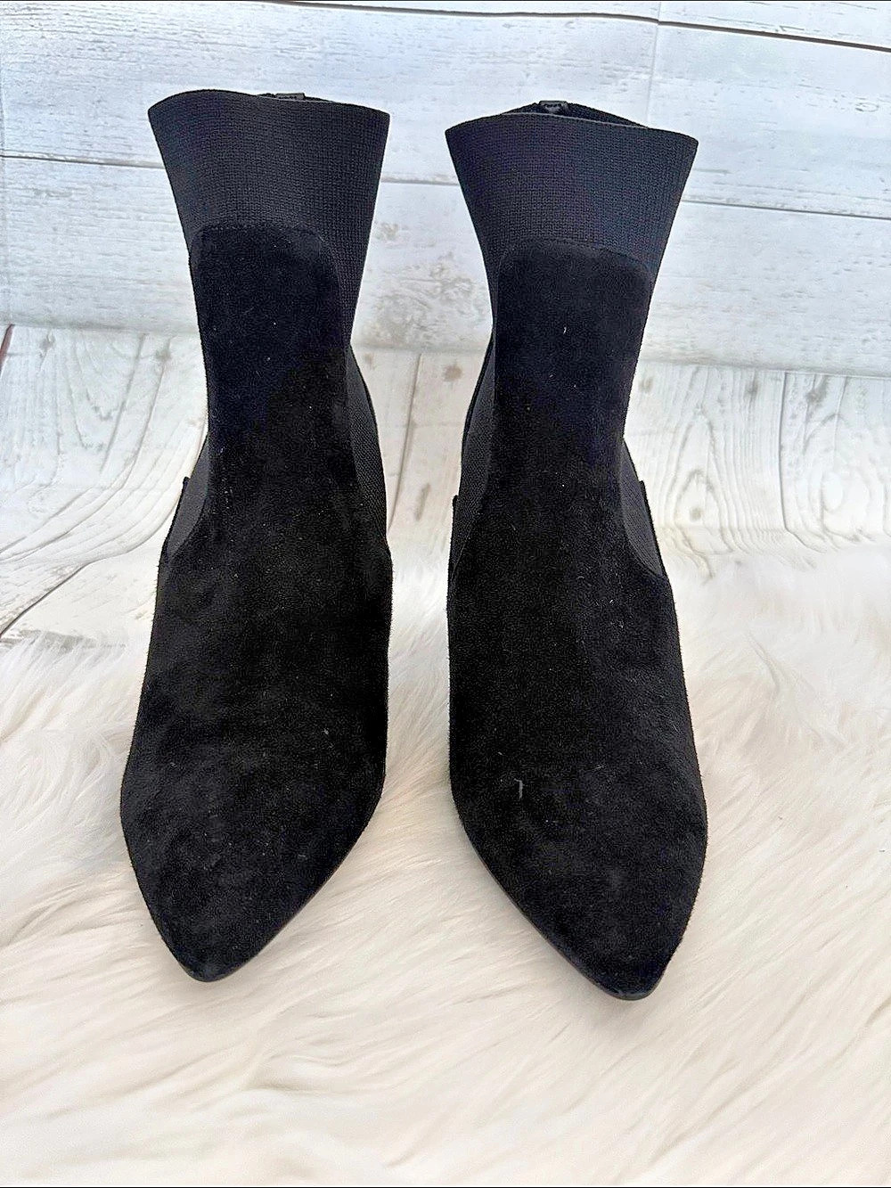 Steve Madden Ritcher Black Suede Pointed-Toe Ankle Boots US 8 New in Box
